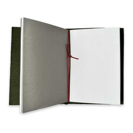 Paper Republic Notebook - Blank Paper Republic - Grand Voyageur - Pocket Leather Journal - Olive Green - Item #gv06_01