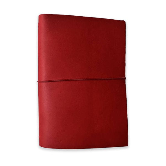 Paper Republic Notebook - Blank Paper Republic - Grand Voyageur - Pocket Leather Journal - Red - Item #gv03_01