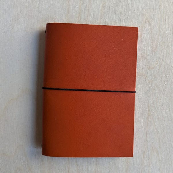 Paper Republic Notebook - Blank Paper Republic - Grand Voyageur - Pocket Leather Journal - Special Edition - Burnt Orange