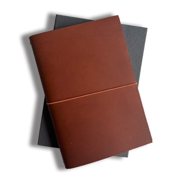 Paper Republic Notebook - Blank Paper Republic - Grand Voyageur - XL Leather Journal - Cognac - Item #gvxl01-01