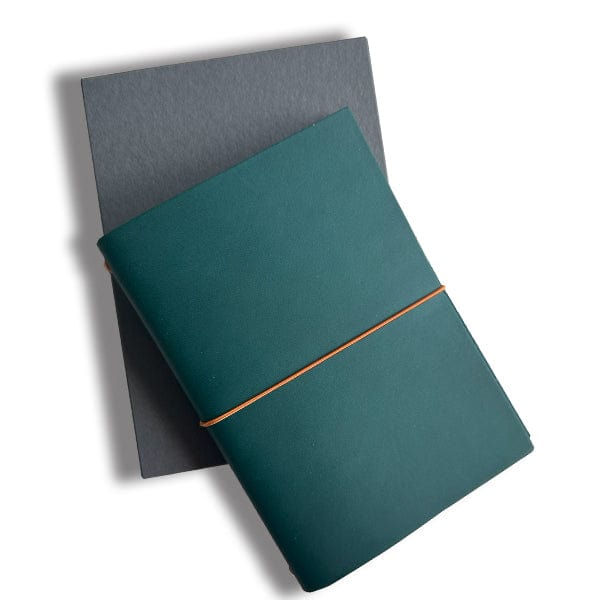 Paper Republic Notebook - Blank Paper Republic - Grand Voyageur - XL Leather Journal - Petrol Blue - Item #gvxl08-01