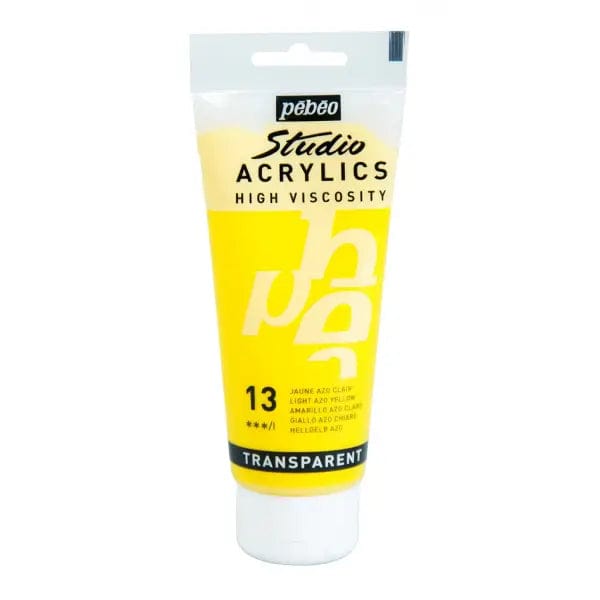 Pebeo Acrylic Paint Light Azo Yellow Pebeo - Studio Acrylics - High Viscosity Colour - 100mL Tubes