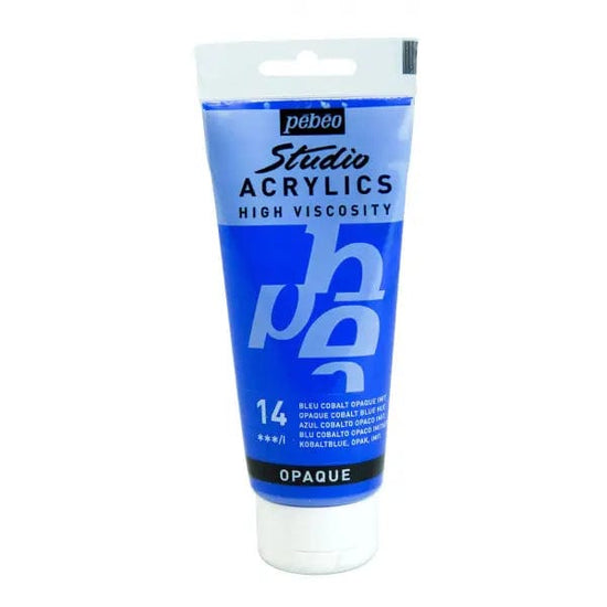 Pebeo Acrylic Paint Opaque Cobalt Blue hue Pebeo - Studio Acrylics - High Viscosity Colour - 100mL Tubes