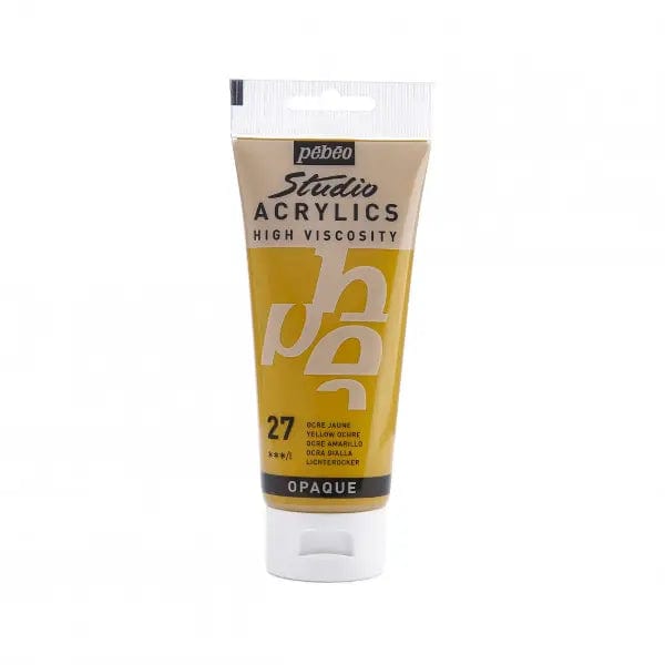 Pebeo Acrylic Paint Yellow Ochre Pebeo - Studio Acrylics - High Viscosity Colour - 100mL Tubes