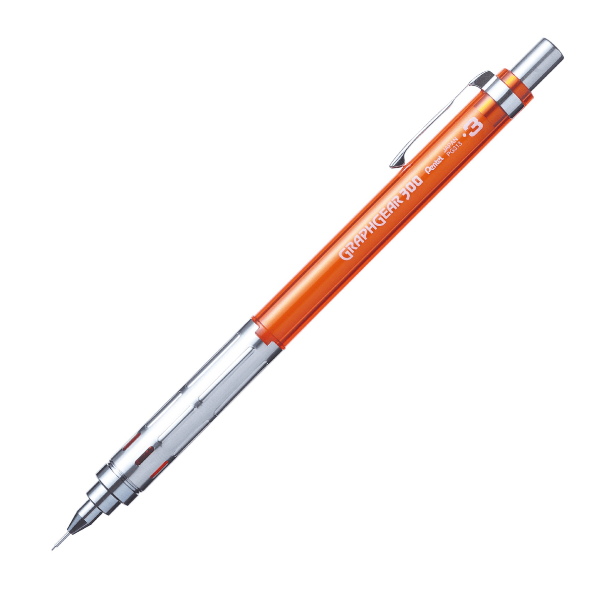 Pentel Mechanical Pencil 0.3mm / Orange Pentel - GraphGear 300 - Mechanical Pencils