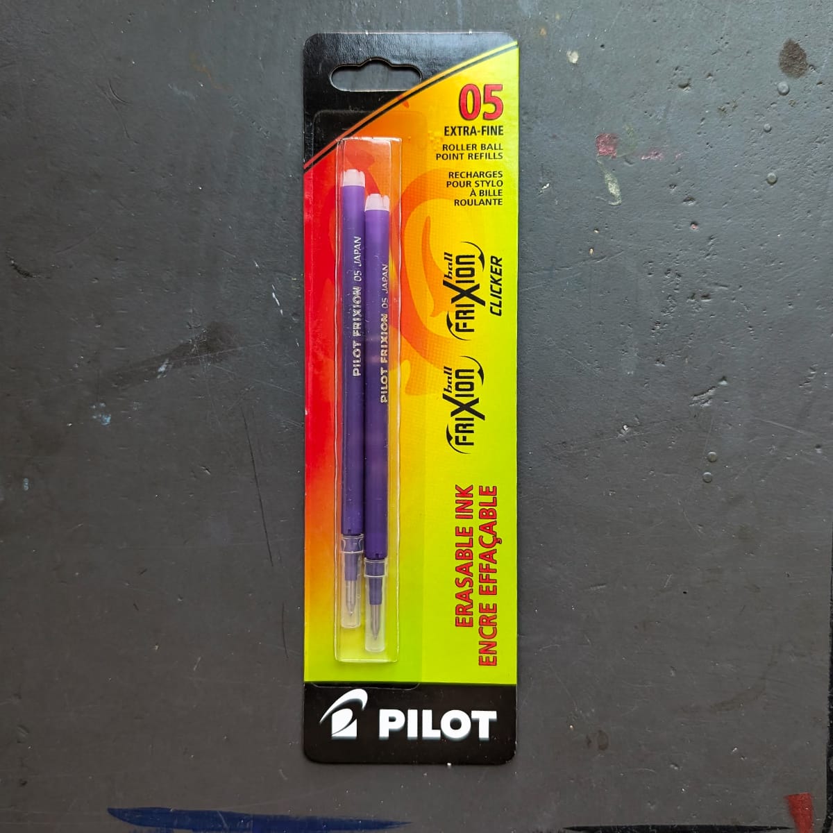 Pilot Ballpoint Pen Purple Pilot - Frixion Clicker - Erasable Ballpoint Pen Refills - 0.5mm Point - 2 Packs