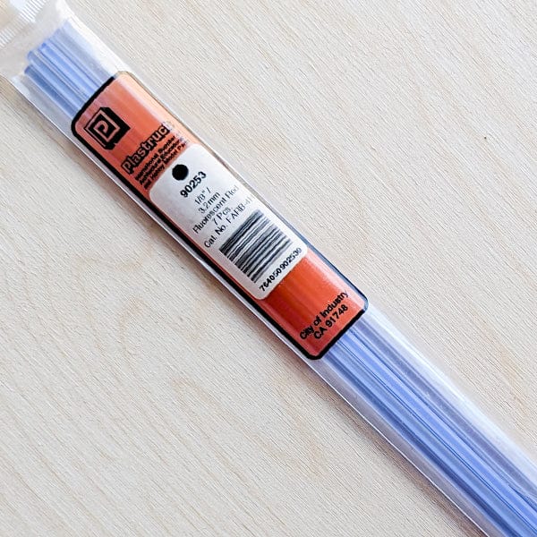 Plastruct Model Building Supplies Blue Plastruct - Fluorescent Rods - 1/8x10" - 7 Packs