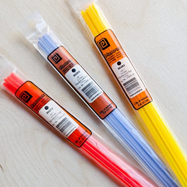 Plastruct Model Building Supplies Plastruct - Fluorescent Rods - 1/8x10" - 7 Packs