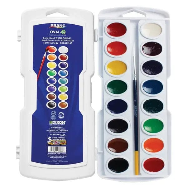 Prang Watercolour Set Prang - Semi-Moist Watercolours - 16 Colour Set - Item #16000