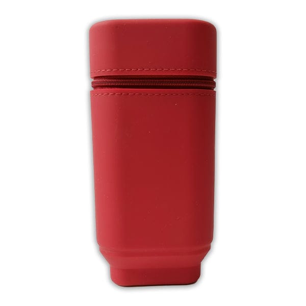PuniLabo Pencil Case Red Lihit Lab - Stand Pen Case - Oval Type