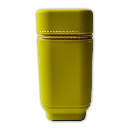 PuniLabo Pencil Case Yellow Green Lihit Lab - Stand Pen Case - Oval Type