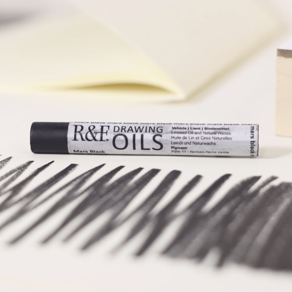 R&F Handmade Paints Pigment Stick Mars Black R&F - Drawing Oils - 12mL Sticks