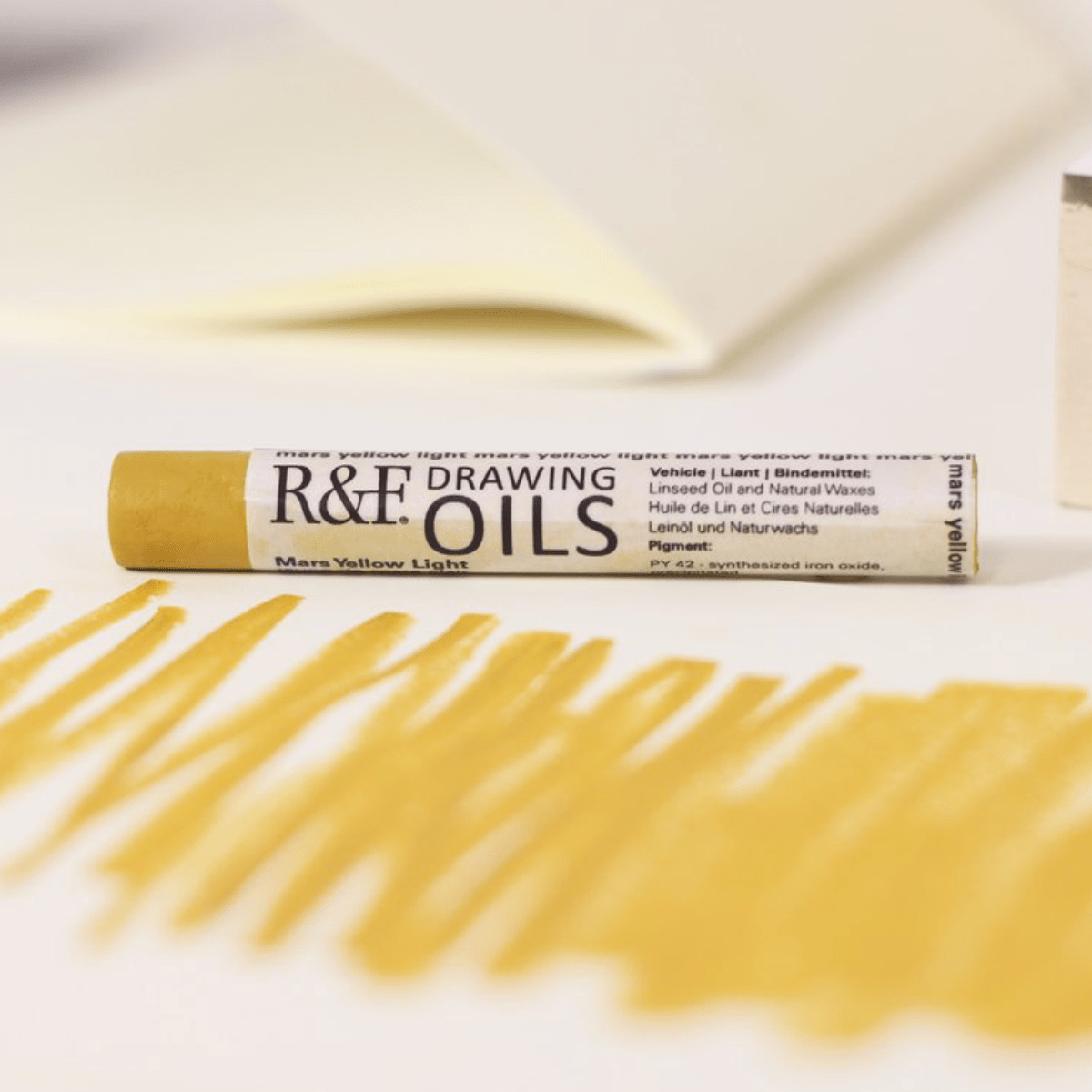R&F Handmade Paints Pigment Stick Mars Yellow Light R&F - Drawing Oils - 12mL Sticks