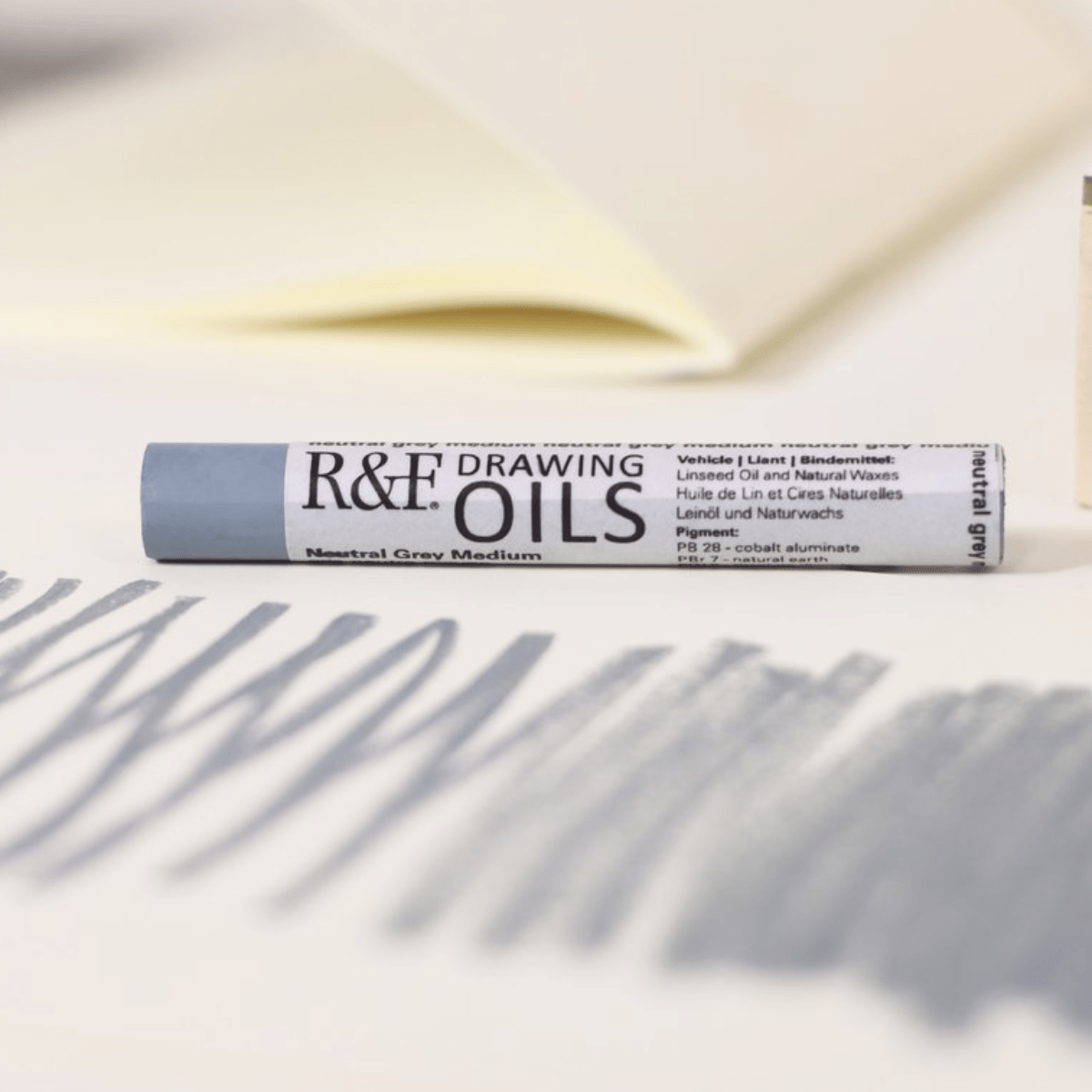 R&F Handmade Paints Pigment Stick Neutral Grey Medium R&F - Drawing Oils - 12mL Sticks