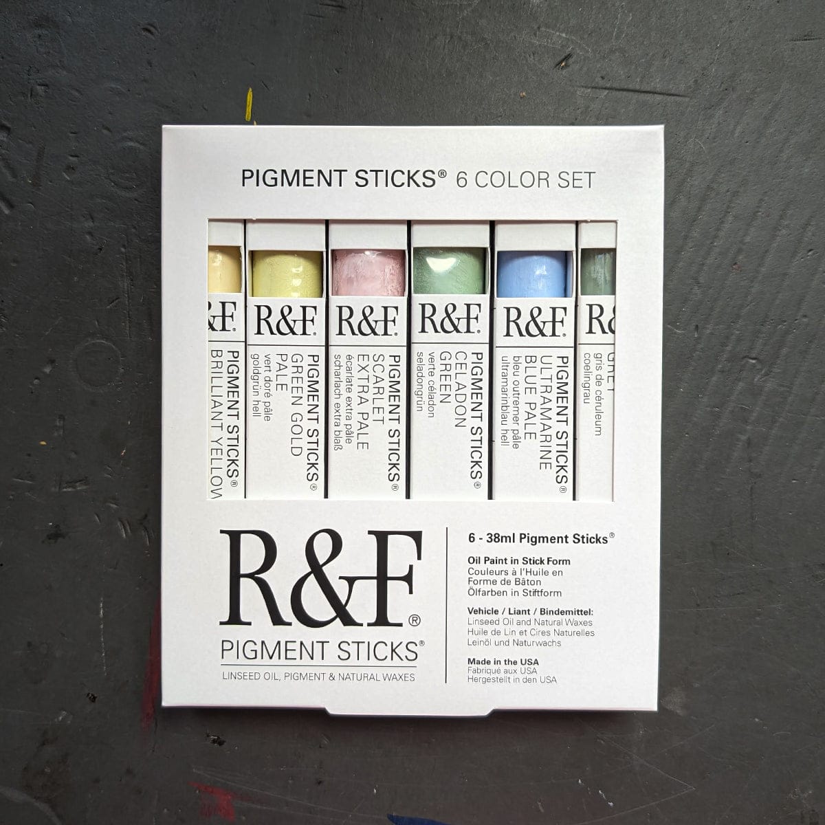 R&F Handmade Paints Pigment Stick Set R&F - Pigment Sticks - Chromatic Tones - Set of 6 Colours