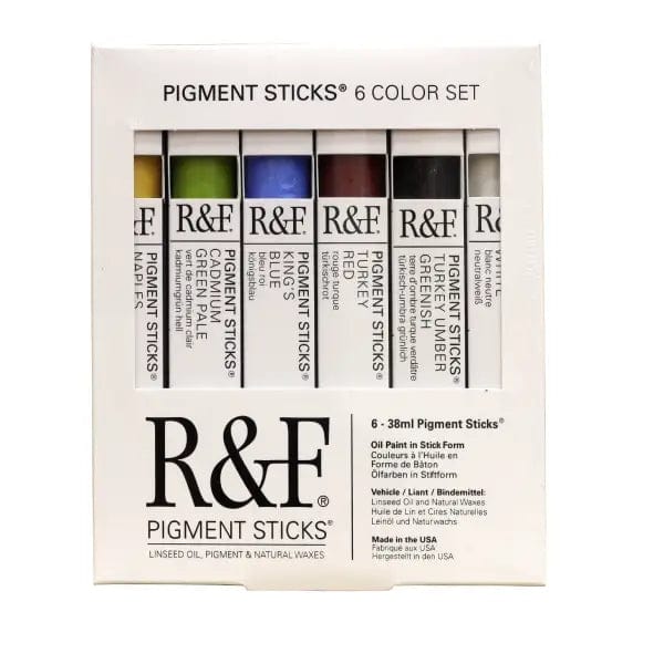 R&F Handmade Paints Pigment Stick Set R&F - Pigment Sticks - Introductory Set - 6 Colours