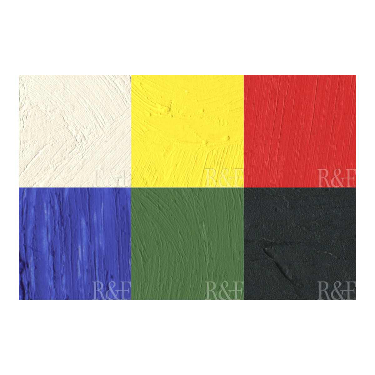 R&F Handmade Paints Pigment Stick Set R&F - Pigment Sticks - Opaque Colour Set  - 6 Colours