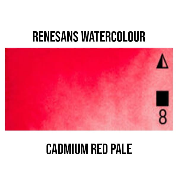 Renesans Watercolour Pan Cadmium Yellow Pale - 5 Renesans - Extra-Fine Artists' Watercolours - Half Pans - Series 3