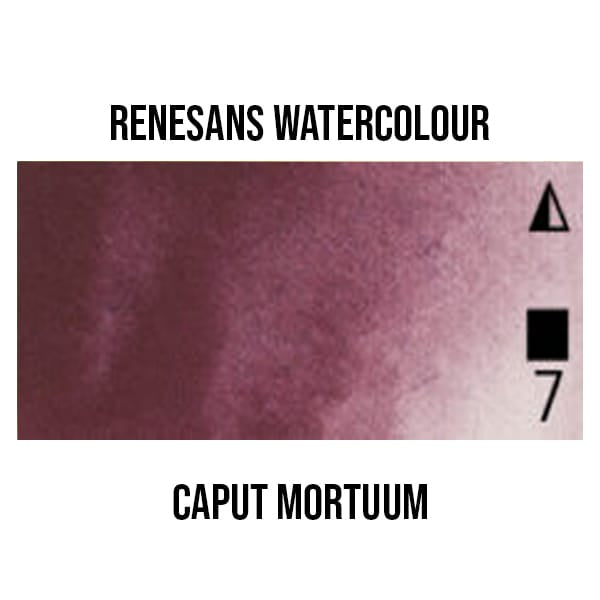 Renesans Watercolour Pan Caput Mortuum - 49 Renesans - Extra-Fine Artists' Watercolours - Half Pans - Series 1