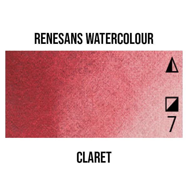 Renesans Watercolour Pan Claret - 45 Renesans - Extra-Fine Artists' Watercolours - Half Pans - Series 1