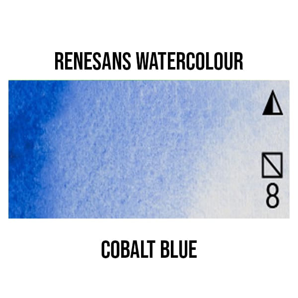 Renesans Watercolour Pan Cobalt Blue - 25 Renesans - Extra-Fine Artists' Watercolours - Half Pans - Series 4