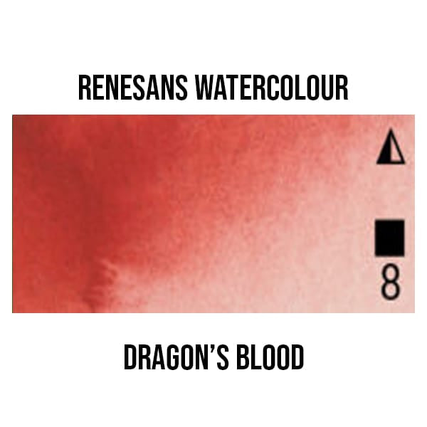 Renesans Watercolour Pan Dragon's Blood - 44 Renesans - Extra-Fine Artists' Watercolours - Half Pans - Series 1