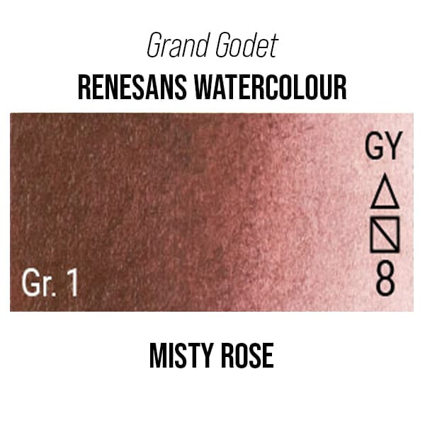 Renesans Watercolour Pan Misty Rose - 44 Renesans - Grand Godet - Extra-Fine Artists' Watercolour - 7mL Pans - Series 1
