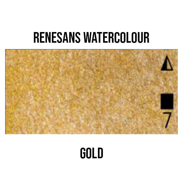 Renesans Watercolour Pan Renaissance Gold - 56 Renesans - Extra-Fine Artists' Watercolours - Half Pans - Series 2