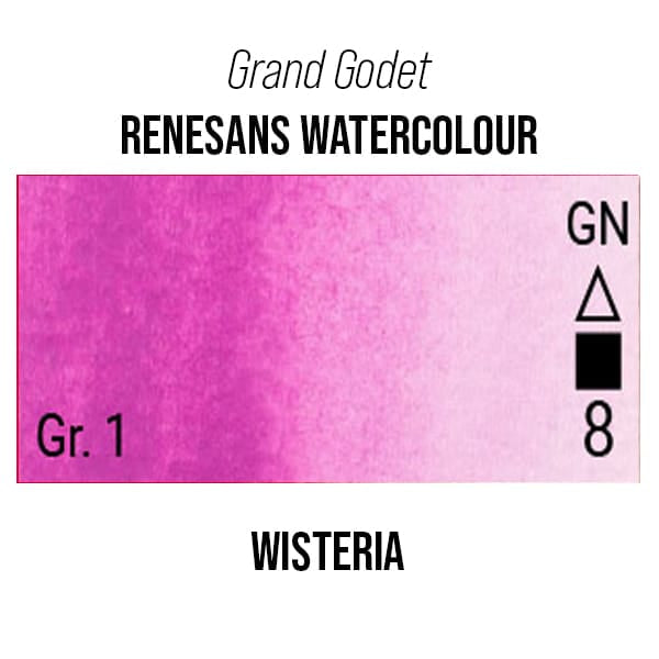 Renesans Watercolour Pan Wisteria - 13 Renesans - Grand Godet - Extra-Fine Artists' Watercolour - 7mL Pans - Series 1
