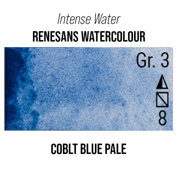 Renesans Watercolour Tube Cobalt Blue Pale - 32 Renesans - Intense Water - Extra-Fine Artists' Watercolours - 15mL Tubes - Series 3