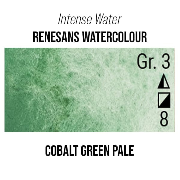 Renesans Watercolour Tube Cobalt Green Pale - 41 Renesans - Intense Water - Extra-Fine Artists' Watercolours - 15mL Tubes - Series 3