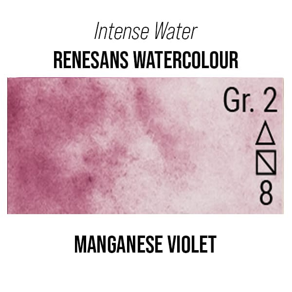 Renesans Watercolour Tube Manganese Violet - 25 Renesans - Intense Water - Extra-Fine Artists' Watercolours - 15mL Tubes - Series 2