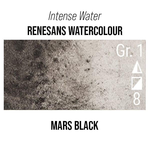 Renesans Watercolour Tube Mars Black - 69 Renesans - Intense Water - Extra-Fine Artists' Watercolours - 15mL Tubes - Series 1
