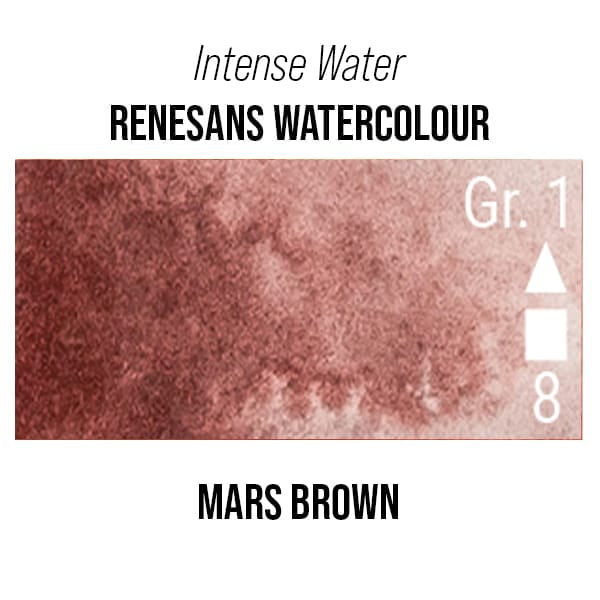 Renesans Watercolour Tube Mars Brown - 56 Renesans - Intense Water - Extra-Fine Artists' Watercolours - 15mL Tubes - Series 1