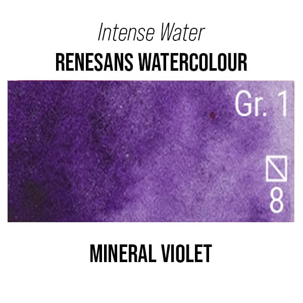 Renesans Watercolour Tube Mineral Violet - 27 Renesans - Intense Water - Extra-Fine Artists' Watercolours - 15mL Tubes - Series 1