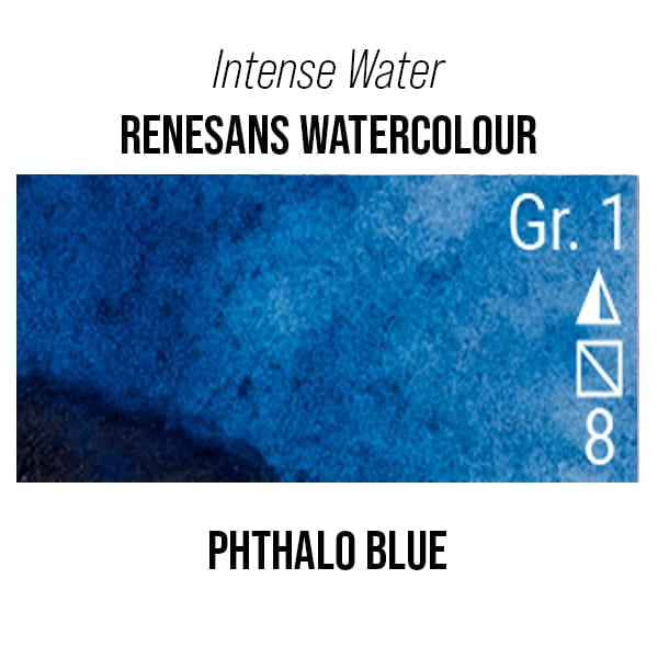 Renesans Watercolour Tube Phthalo Blue - 31 Renesans - Intense Water - Extra-Fine Artists' Watercolours - 15mL Tubes - Series 1