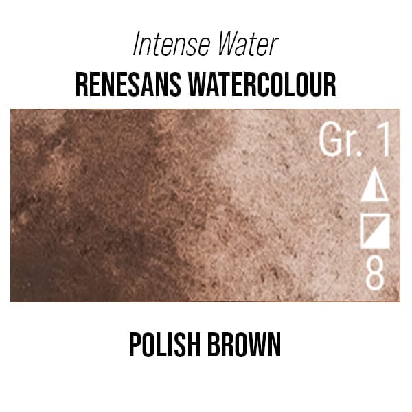 Renesans Watercolour Tube Polish Brown - 60 Renesans - Intense Water - Extra-Fine Artists' Watercolours - 15mL Tubes - Series 1