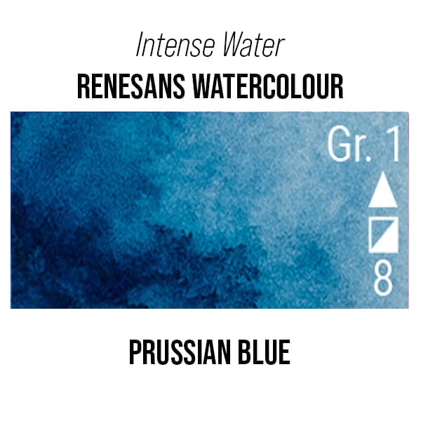 Renesans Watercolour Tube Prussian Blue - 29 Renesans - Intense Water - Extra-Fine Artists' Watercolours - 15mL Tubes - Series 1