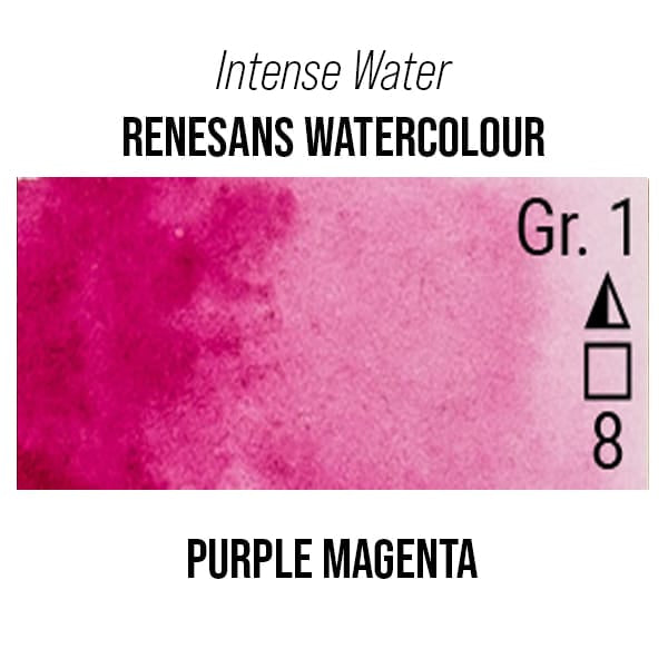 Renesans Watercolour Tube Purple Magenta - 24 Renesans - Intense Water - Extra-Fine Artists' Watercolours - 15mL Tubes - Series 1