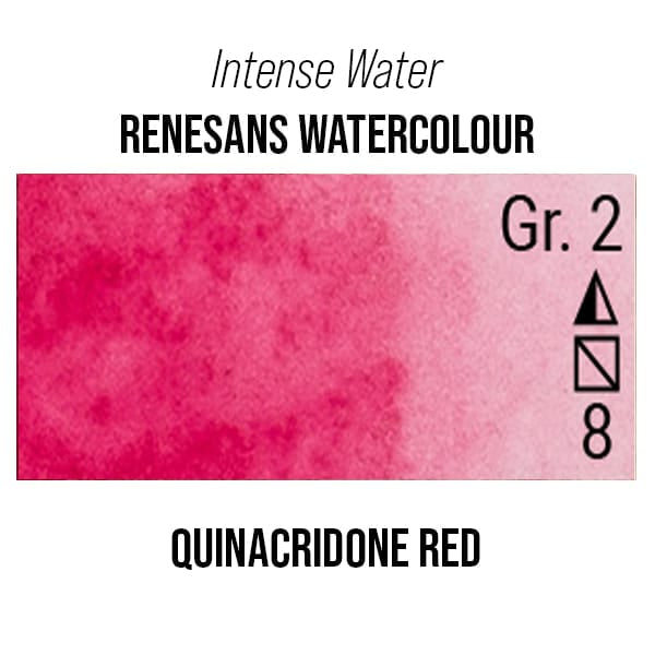 Renesans Watercolour Tube Quinacridone Red - 23 Renesans - Intense Water - Extra-Fine Artists' Watercolours - 15mL Tubes - Series 2