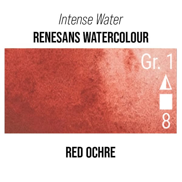 Renesans Watercolour Tube Red Ochre - 54 Renesans - Intense Water - Extra-Fine Artists' Watercolours - 15mL Tubes - Series 1
