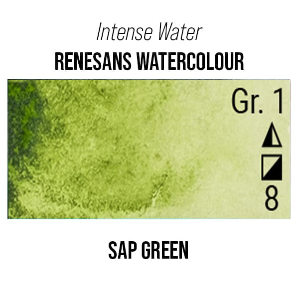 Renesans Watercolour Tube Sap Green - 40 Renesans - Intense Water - Extra-Fine Artists' Watercolours - 15mL Tubes - Series 1