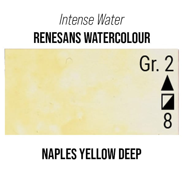 Renesans Watercolour Tube Titanium Yellow - 6 Renesans - Intense Water - Extra-Fine Artists' Watercolours - 15mL Tubes - Series 2