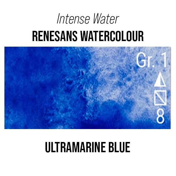 Renesans Watercolour Tube Ultramarine Blue - 28 Renesans - Intense Water - Extra-Fine Artists' Watercolours - 15mL Tubes - Series 1