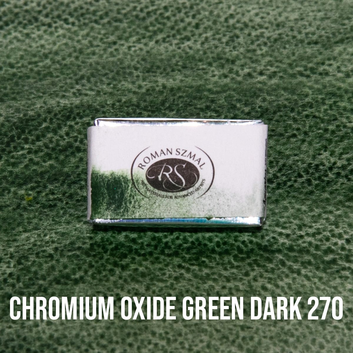 Roman Szmal Watercolour Pan Chromium Green Oxide Dark - 270 Roman Szmal - Aquarius Watercolours - Individual Full Pans - Series 2
