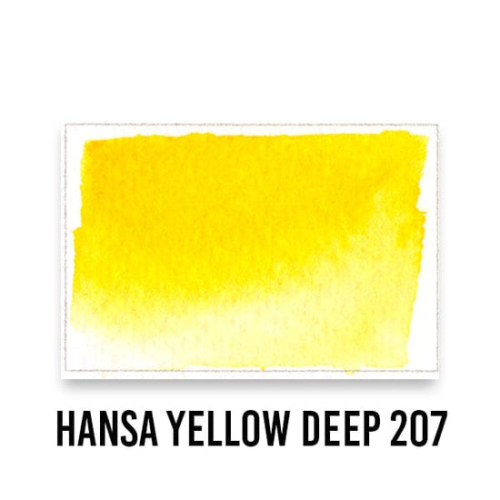Roman Szmal Watercolour Pan HANSA YELLOW DEEP 207 Roman Szmal - Aquarius Watercolours - Individual Half Pans - Series 2