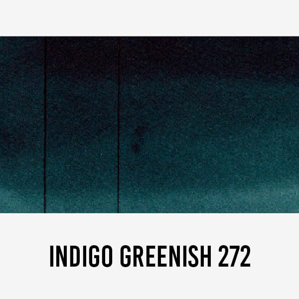 Roman Szmal Watercolour Pan Indigo Greenish - 272 Roman Szmal - Aquarius Watercolours - Individual ½ Pans - Series 2