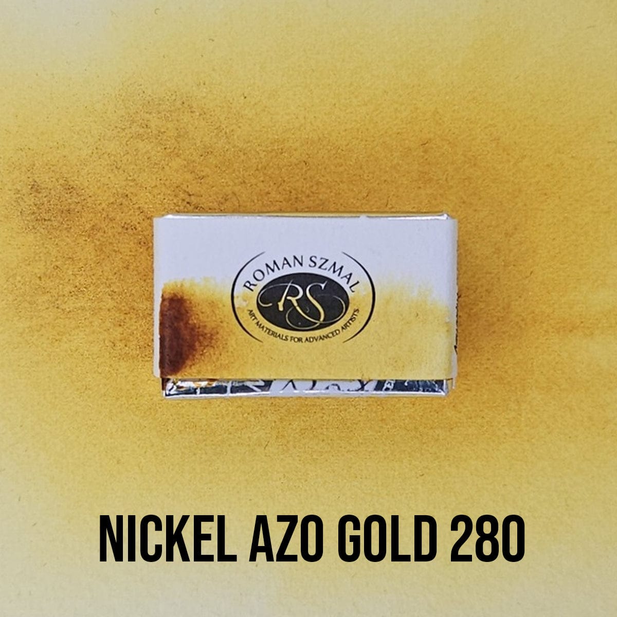 Roman Szmal Watercolour Pan Nickel Azo Gold - 380 Roman Szmal - Aquarius Watercolours - Individual Full Pans - Series 3