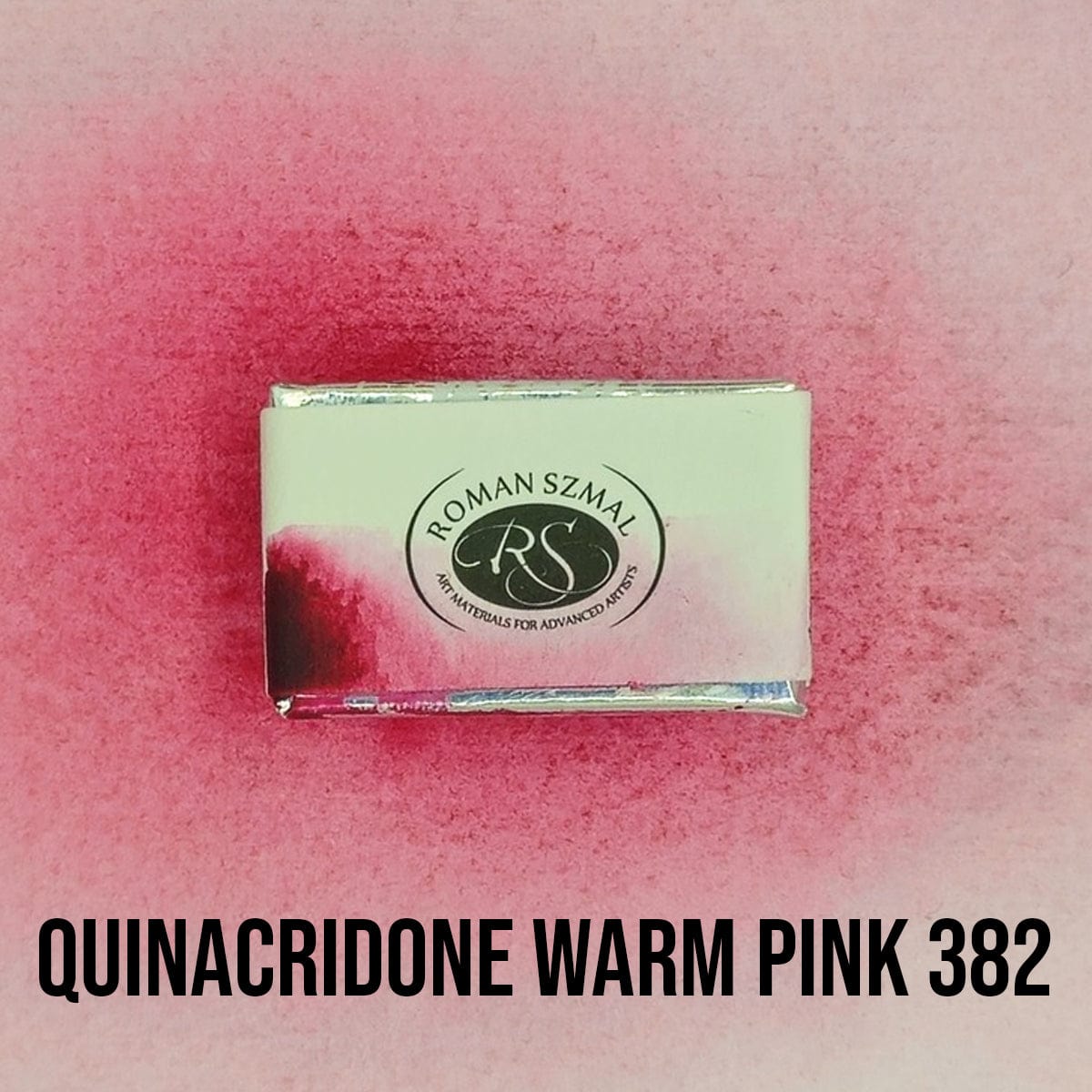 Roman Szmal Watercolour Pan Quinacridone Warm Pink - 382 Roman Szmal - Aquarius Watercolours - Individual Full Pans - Series 3