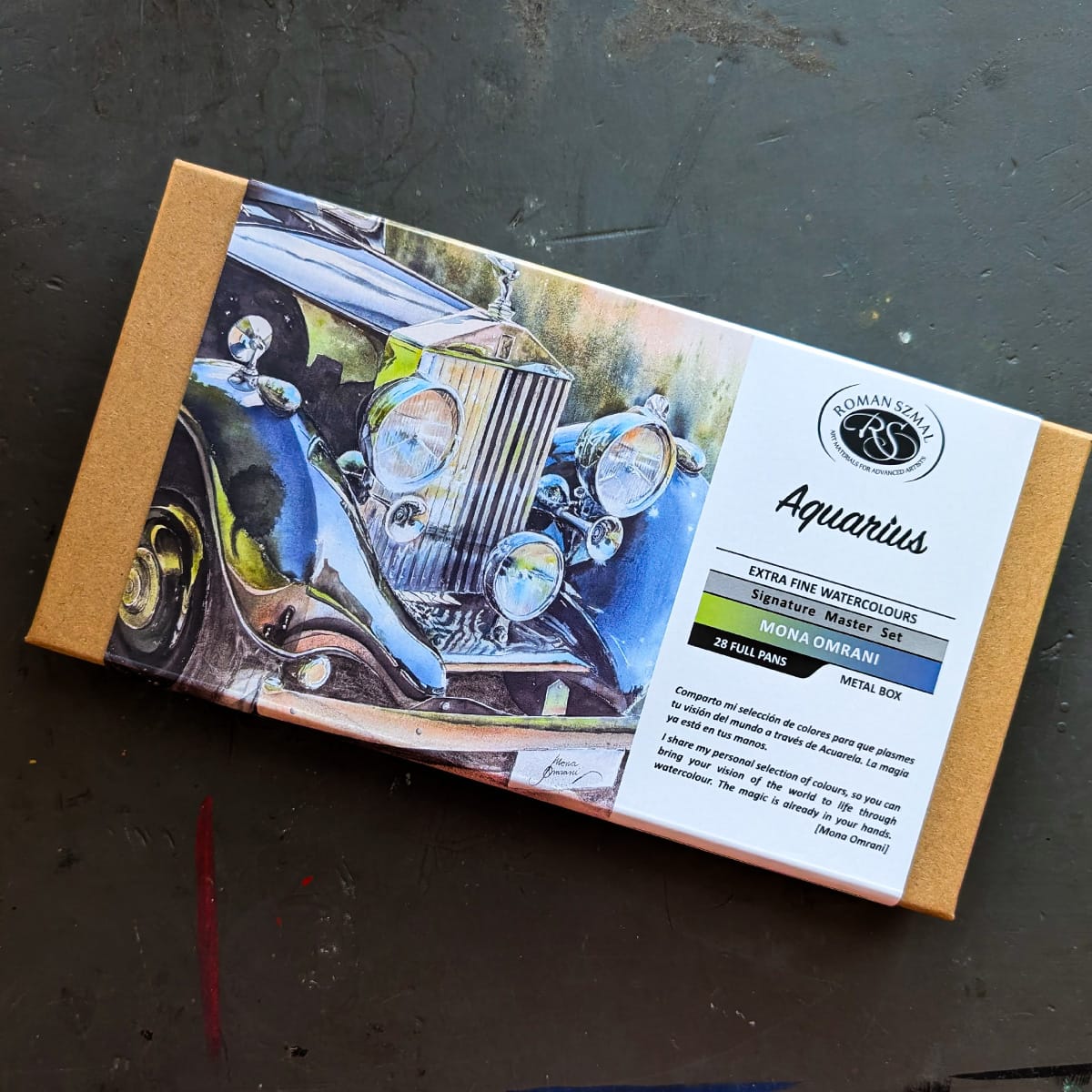 Roman Szmal Watercolour Set Roman Szmal - Aquarius Watercolour Set - Signature Master Set - Mona Omrani - 28 Full Pans